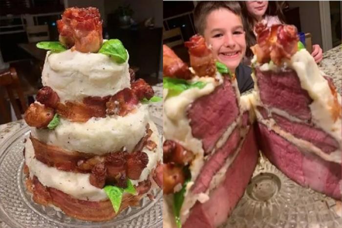 Pastel de carne y puré, la peculiar receta de un padre para su hijo