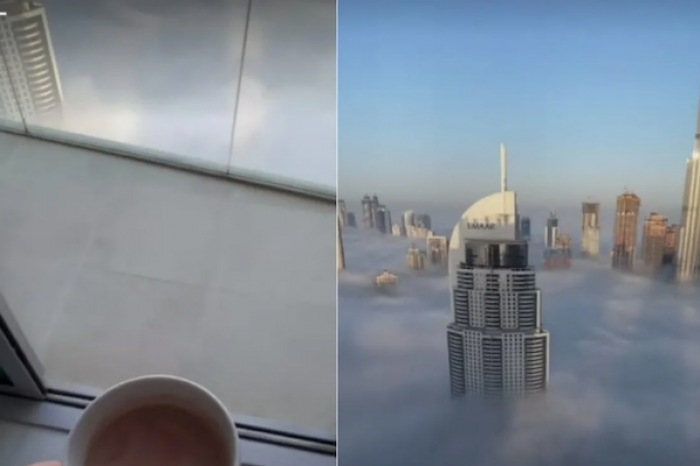 La vista desde un edificio más alto que las nubes se hace viral