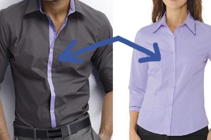 ¿Por qué los botones de las camisas de hombres y mujeres están de diferentes lados?