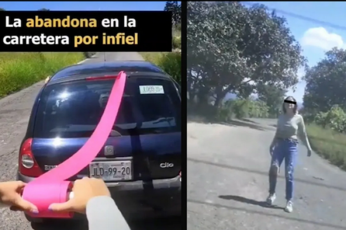 Joven deja a su novia sola en la carretera por ser infiel