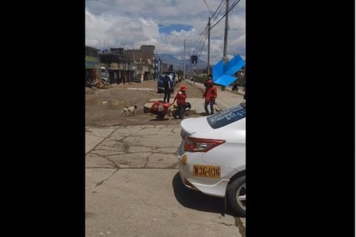 Perrito le ayuda a su dueña a trasladar su silla