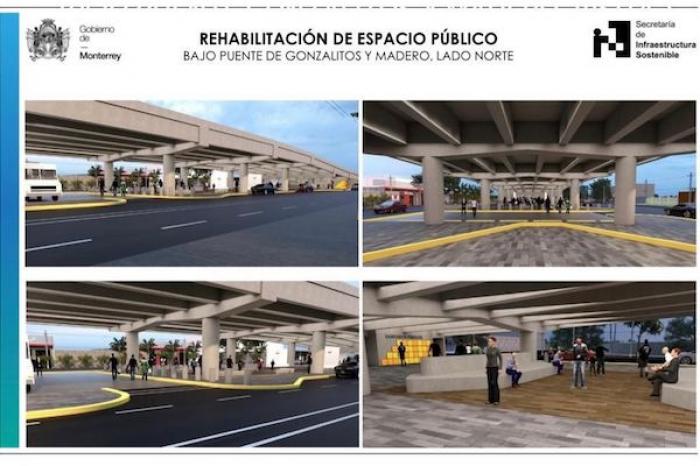 Rehabilitan bajo puente Gonzalitos como estrategia de seguridad y atención social