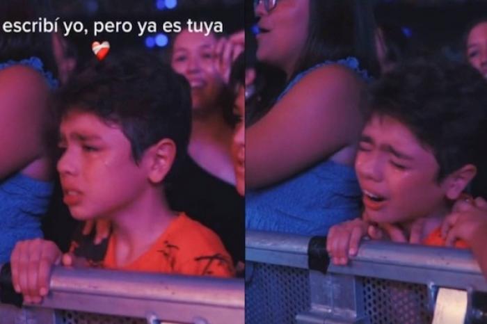 Niño llora desconsoladamente en concierto de Sebastian Yatra