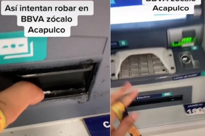 Así es como ponen pegamento en cajeros automáticos para poder robar