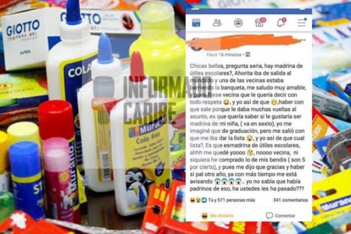 Amiga le pide a otra que sea “madrina de útiles escolares” de su hija y sale mal