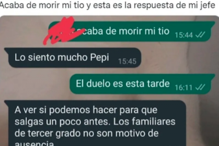 Pide faltar al trabajo por muerte de su tío, le dicen que no por ser familiar de tercer grado