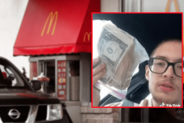 Fue a almorzar a McDonalds y le dieron por error una bolsa con 5000 dólares