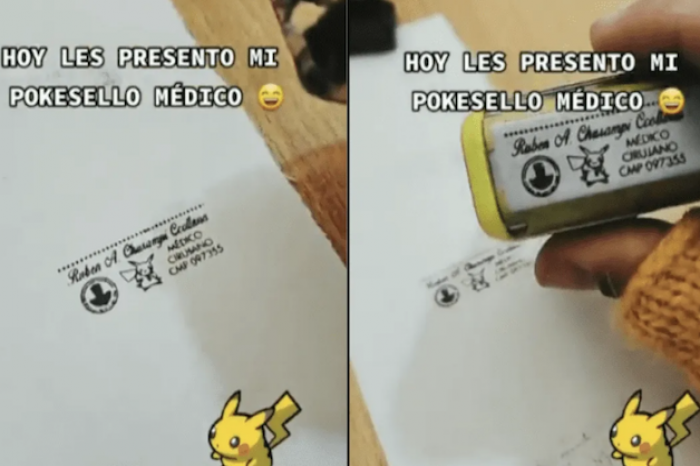 Médico usa un sello de Pokémon en sus recetas y se hace viral