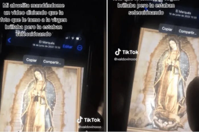 Abuelita pensó que foto de la Virgen de Guadalupe estaba brillando pero era una nueva función de iPh
