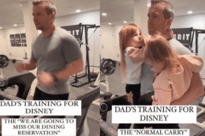 Padre se hace viral por “entrenar” para ir a Disney World en viaje familiar