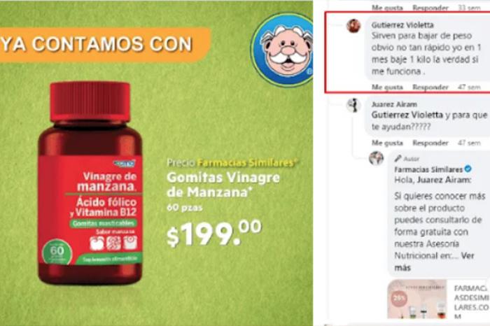 ¿Las gomitas de vinagre de manzana de Farmacias Similares sirven para bajar de peso?