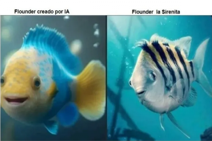 Fans prefieren la versión de Flounder creada por una IA