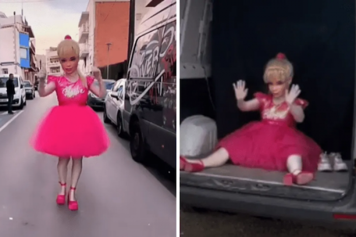 Botarga de Barbie sorprende en fiesta infantil y redes reaccionan 