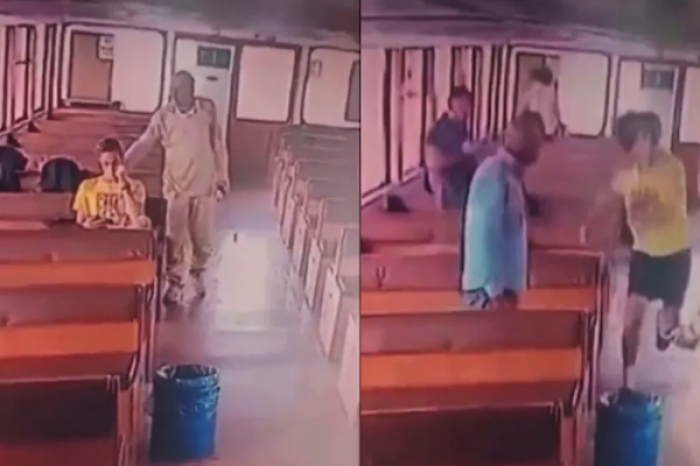 Desconocido le quema el cabello a una joven en el transporte y ella lo agarra a golpes