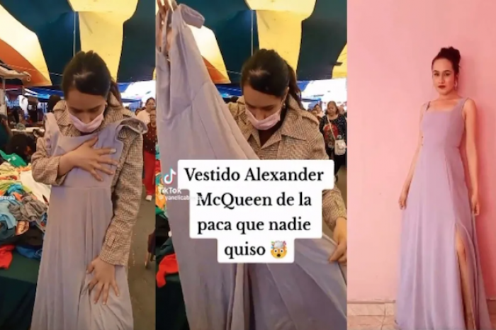 Joven adquiere vestido por 80 pesos en el tianguis y descubre que es un Alexander McQueen