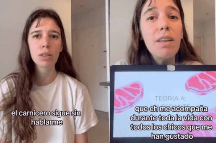 Mujer explica con PowerPoint porque el 