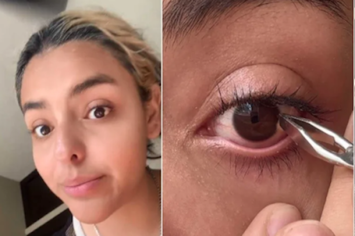 Influencer sorprende al depilarse el ojo en TikTok