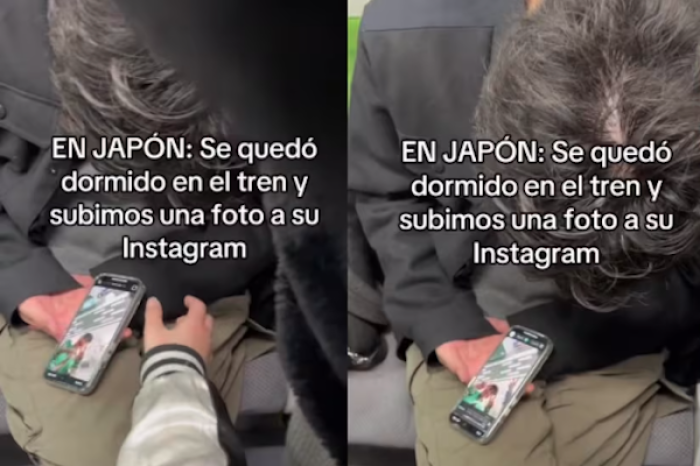  Joven dormido se convierte en la estrella de una broma en un tren japonés 