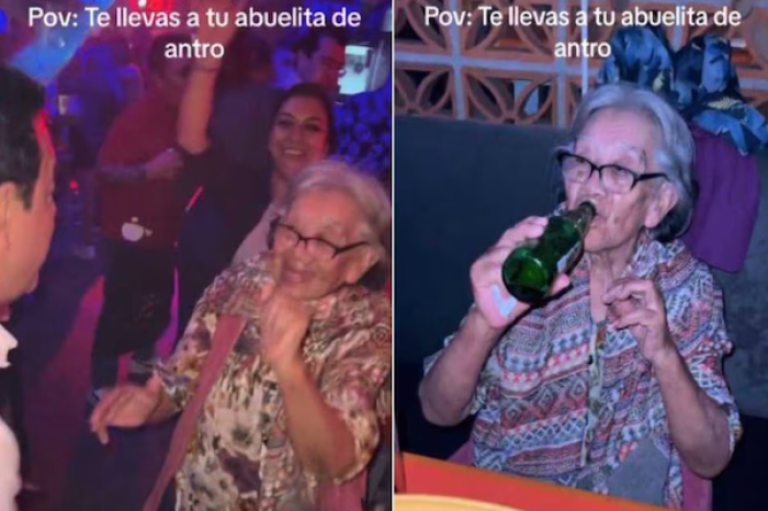 Abuelita se va de antro con su nieta y se hace viral