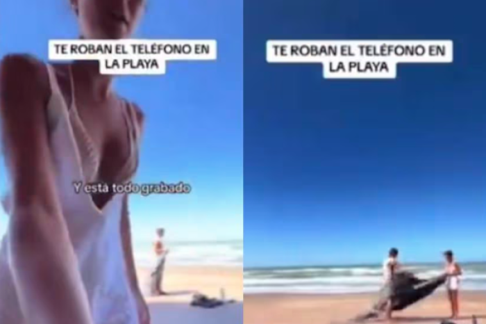 Roban celular a mujer en la playa mientras grababa video para TikTok