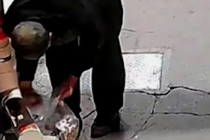Hombre es grabado robando croquetas de dispen