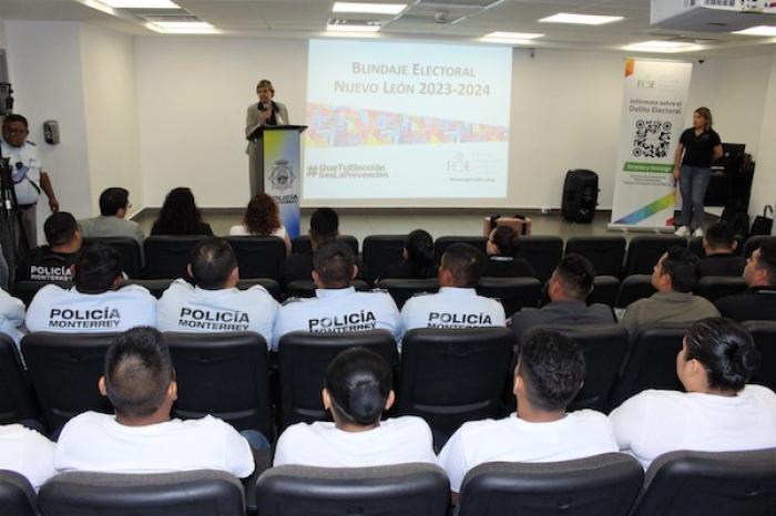 Capacitan a policías de Monterrey contra delitos electorales