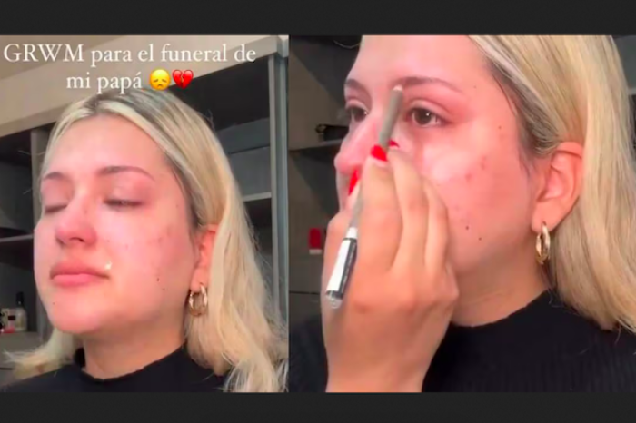 Influencer se hace viral por hacer un GRWM para asistir al funeral de su papá