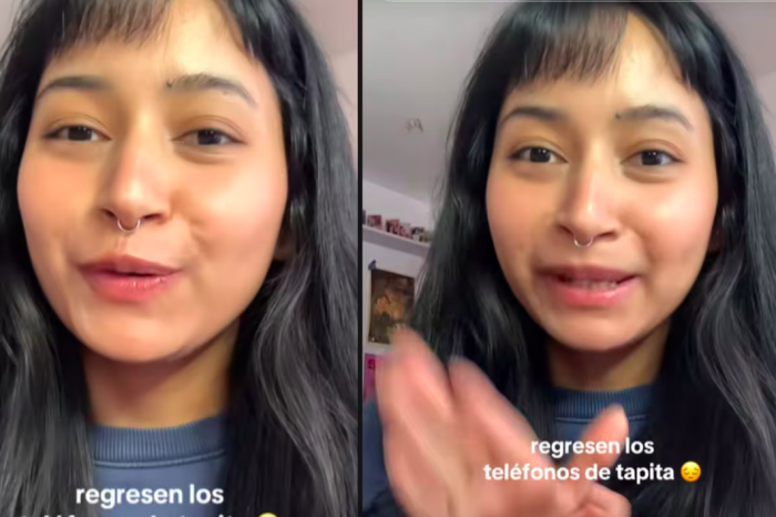 Mujer aboga por el regreso de los celulares d