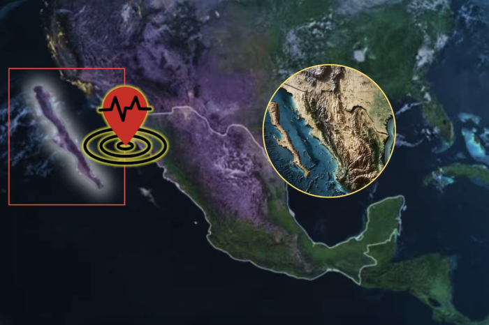 Este sería el nuevo mapa de México ya con la Península de BC separada del resto del país