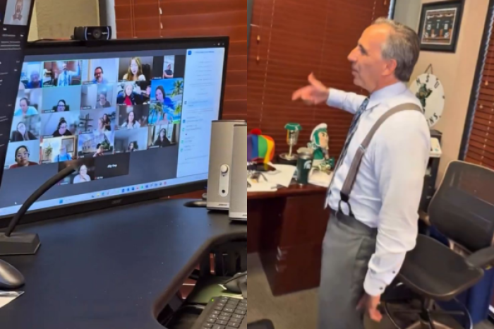 Jefe se vuelve viral al bailar tiktok de Kesha en plena junta de Zoom 