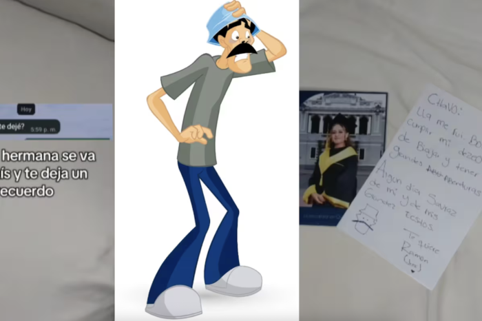 Joven dedica un mensaje inspirado en El Chavo a su hermana antes de mudarse y conmueve a todos