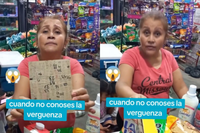 Captan a mujer reclamando en una tienda por no fiarle más, debía 30 mil  