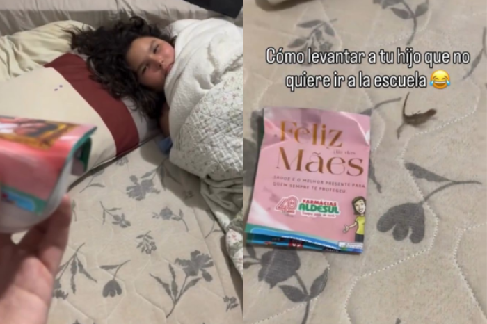 Madre se vuelve viral por despertar a su hija con una lagartija