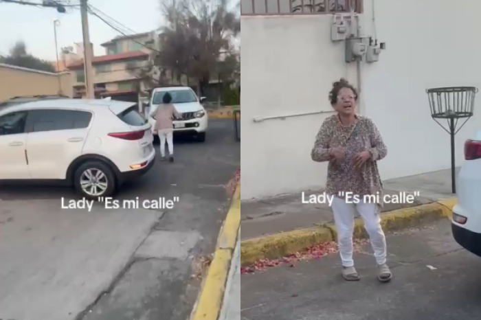 Mujer bloquea el paso con su camioneta y la a